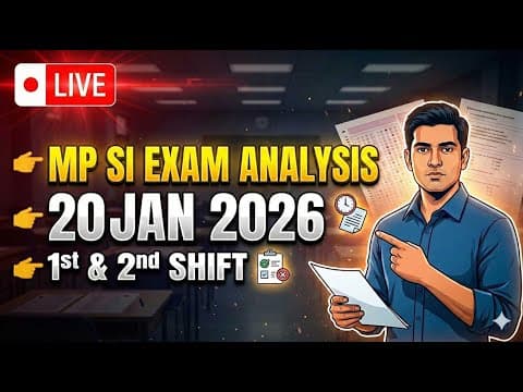 MP SI Exam Analysis 20 Jan 2026 LIVE | 1st & 2nd Shift Paper Review |MPSI Today Analysis | Aakar IAS