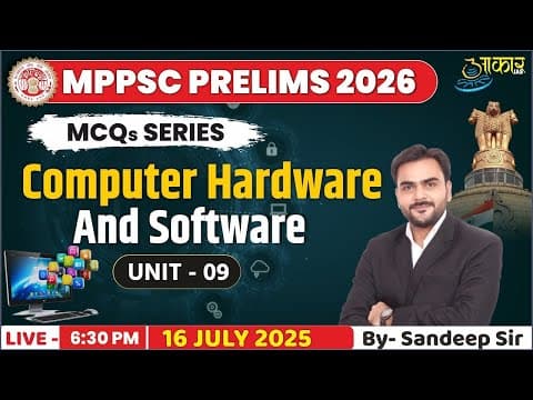Computer Hardware And Software | Mppsc Pre 2026 | Unit - 09 | Mppsc Prelims 2026