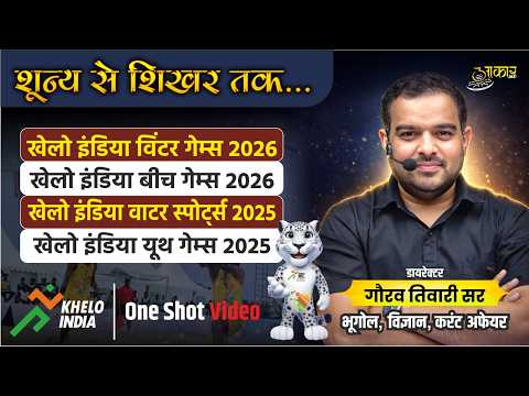 L1 Khelo India Games 2025-26 Complete Current Affairs | Youth, Winter, Beach & Water Games