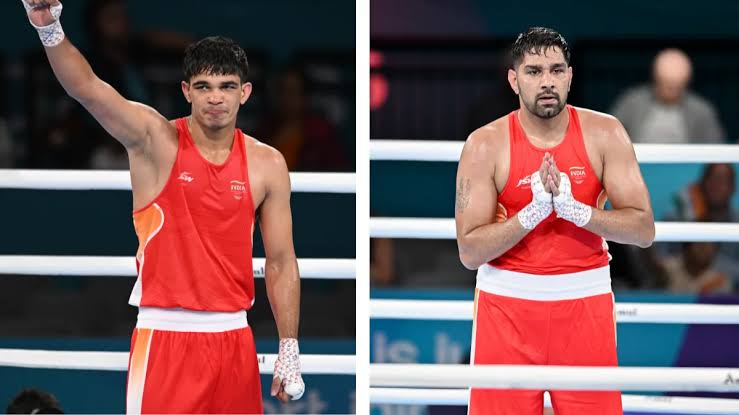 अंकुश पंघाल और नरिंदर बेरवाल ग्लासगो 2026 में जीत का जश्न मनाते हुए - Ankush Panghal & Narender Berwal Victory Celebration